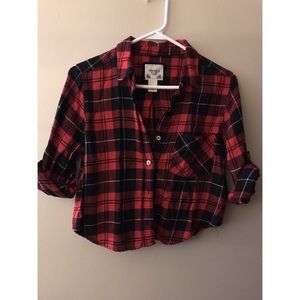 Forever 21 Cropped Plaid Shirt